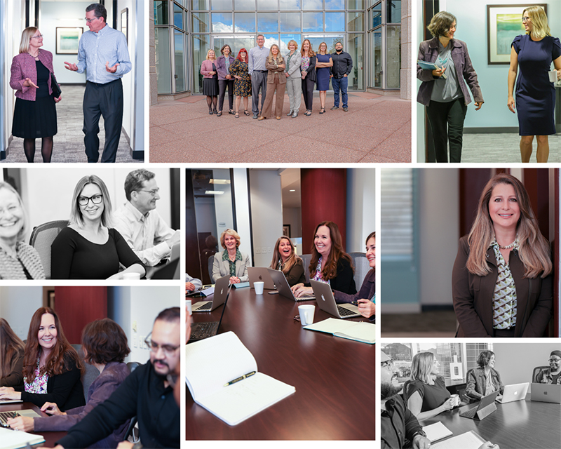 a photo collage of employees at Cizek Associates