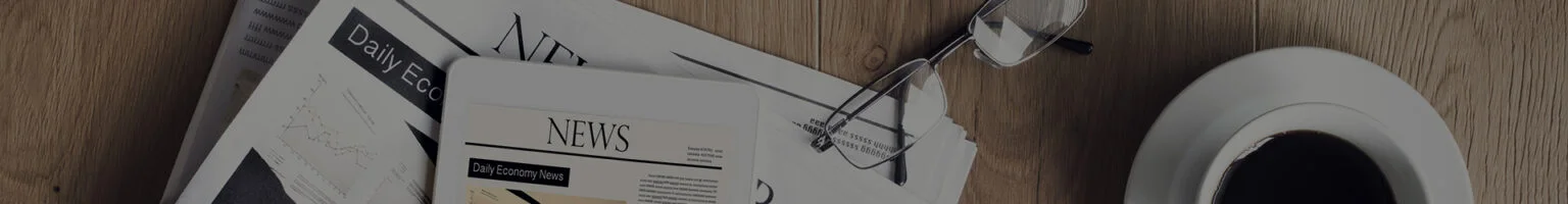 news and insights - cup of coffee, reading glasses and newspaper